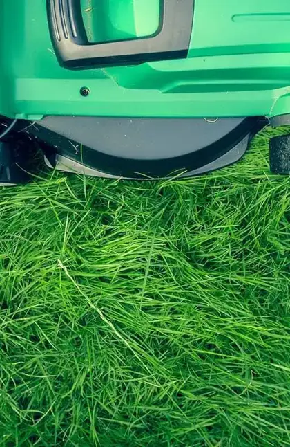 Lawnmower on grass