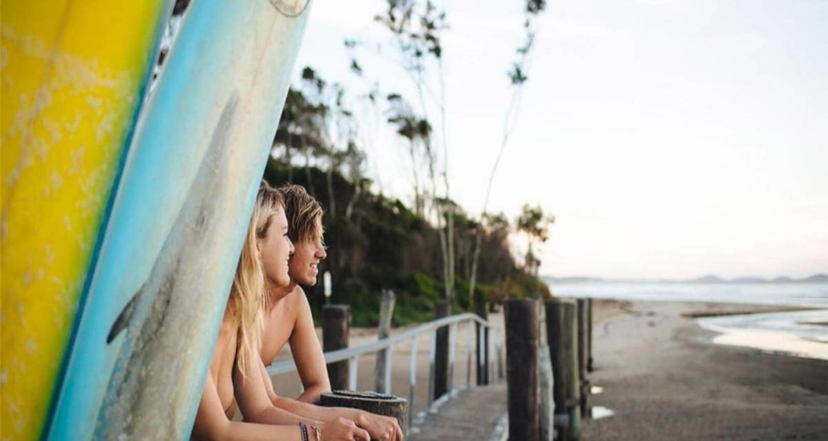 Surfers on the beach