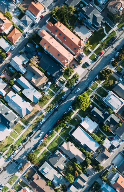 Aerial View of Housing Development