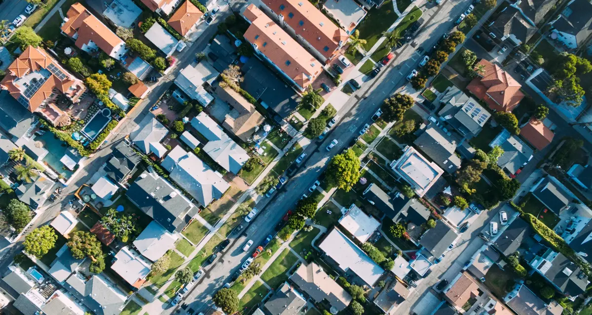 Aerial View of Housing Development