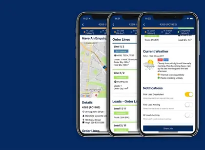Allied Concrete app on mobile