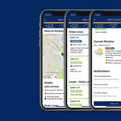 Allied Concrete app on mobile