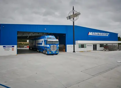 Mainfreight Truck in warehouse