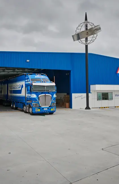 Mainfreight Truck in warehouse