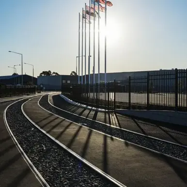 Mainfreight Offices at Sunset