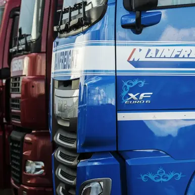 Front end of Mainfreight Truck