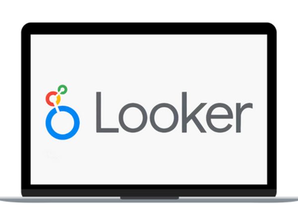 Looker studio logo on computer screen